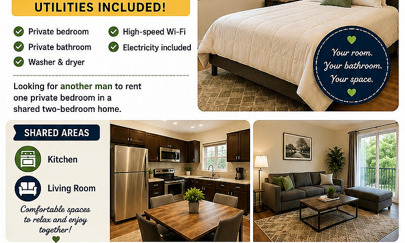 Room For Rent With I...