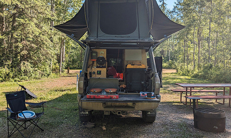 Tacoma + Pop Up Camp...