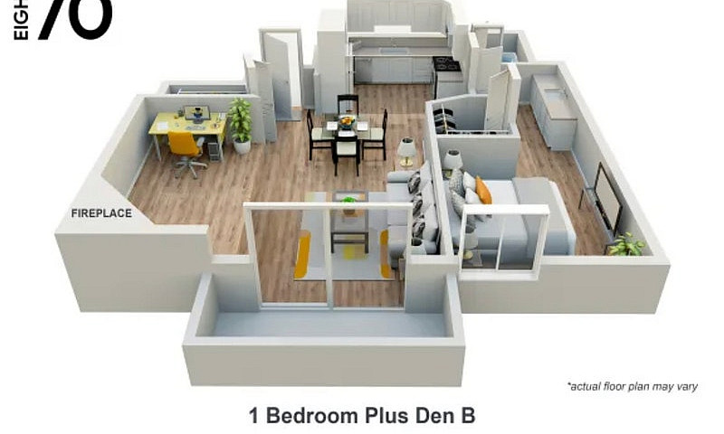 1 Bedroom Plus Den O...