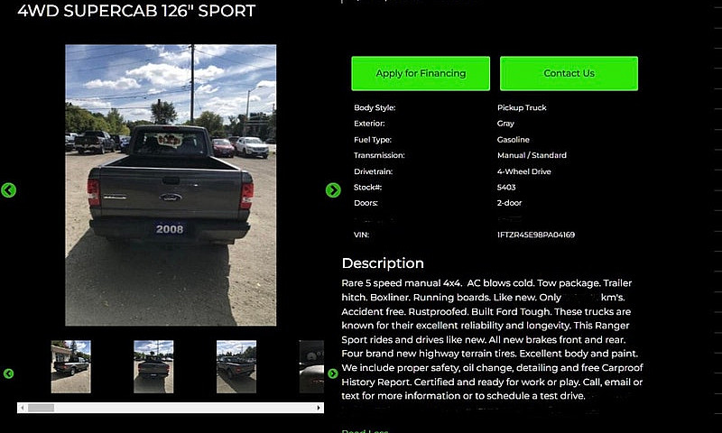 2008 Ford Ranger Spo...