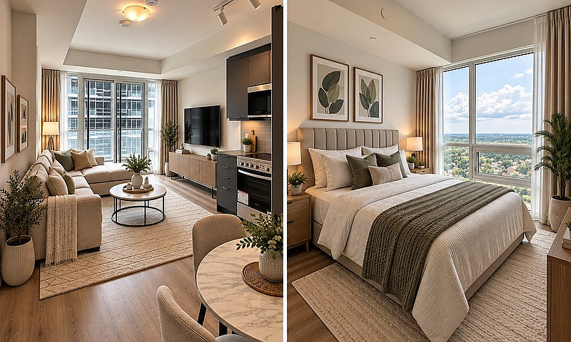 1Bed+ Den, 2 Full Ba...