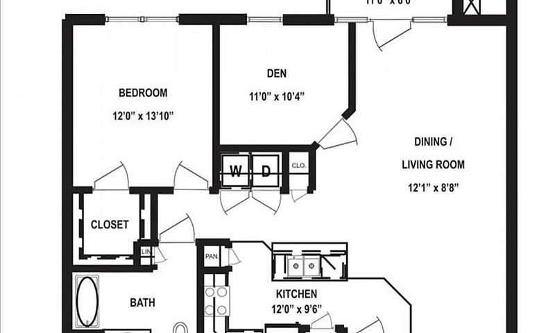 1 Bedroom Plus Den O...