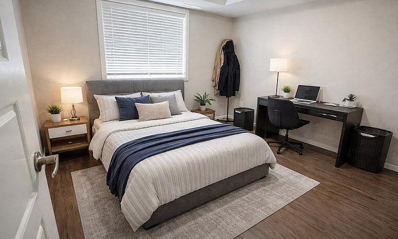 Spacious Bedroom Wit...