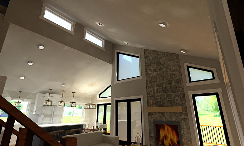 Modern 2 Story Lake ...