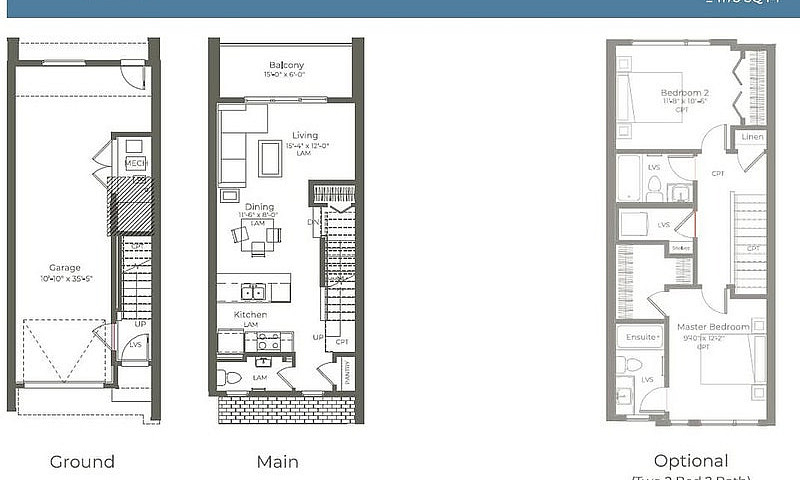 Townhouse 2Br 2.5 Ba...