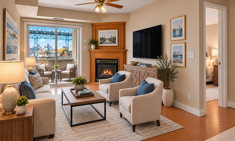 Top-Floor Waterfront...