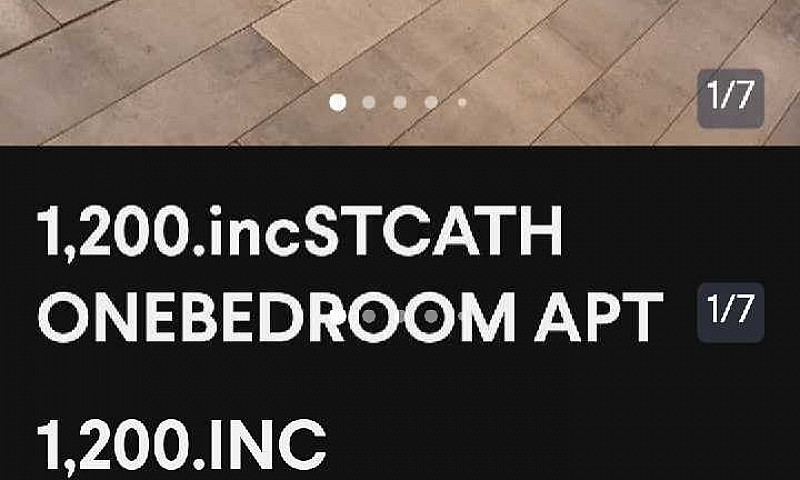 One Bedroom Apt...