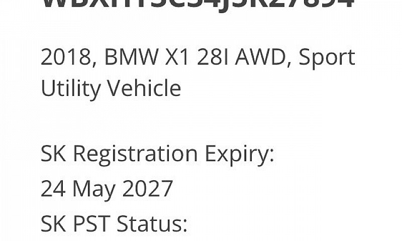 2018 Bmw X1...