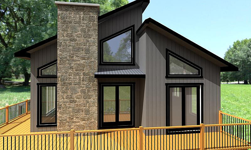 Modern 2 Story Lake ...