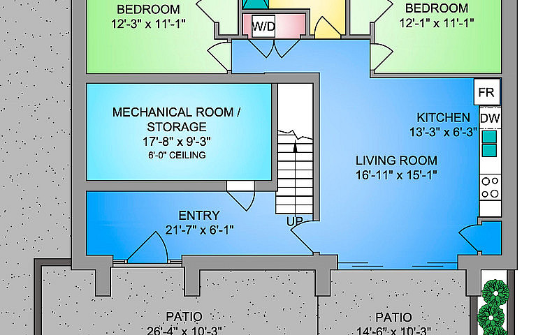Unfurnished 2 Bedroo...