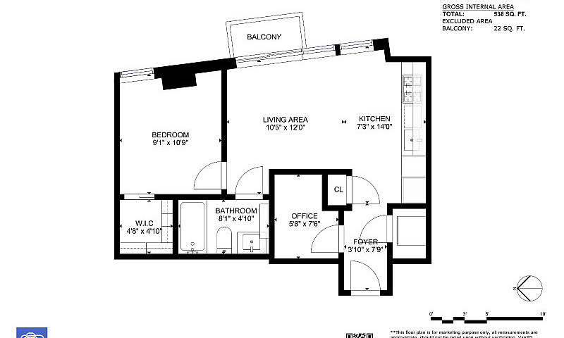 1 Br And Den Condo I...