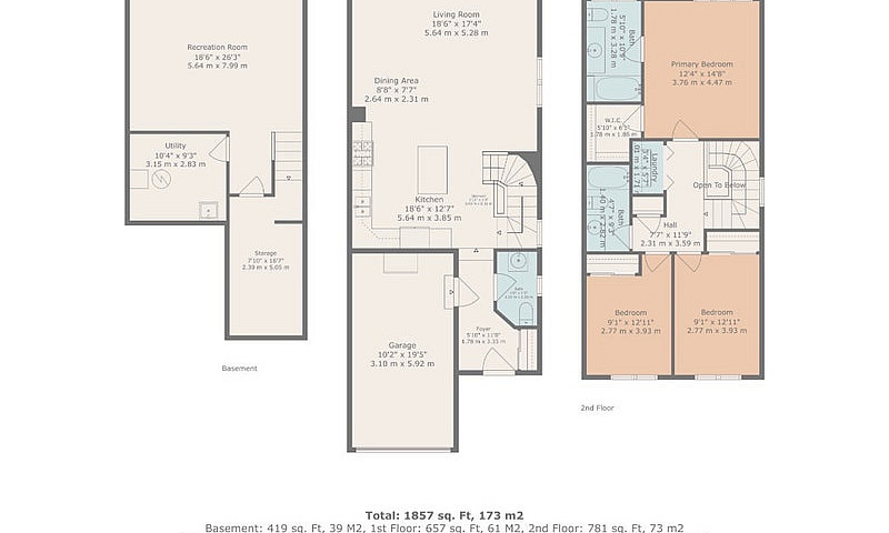 End Unit 3Bd, 3 Bath...