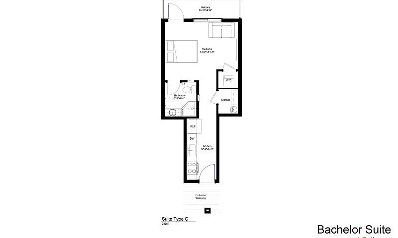 Bachelor Suite 1 Bat...