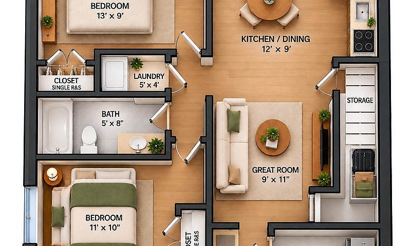 Never Lived In 2-Bed...