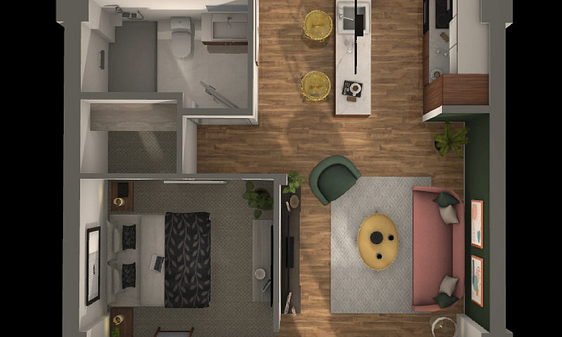 Modern 1-Bedroom Apa...