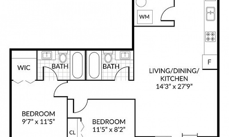 2-Bedroom 2-Bathroom...