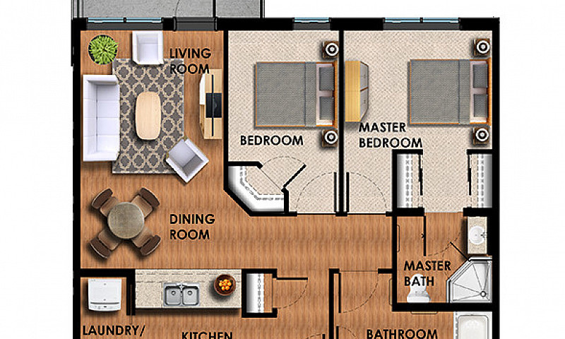 Luxury 2 Bedroom Con...