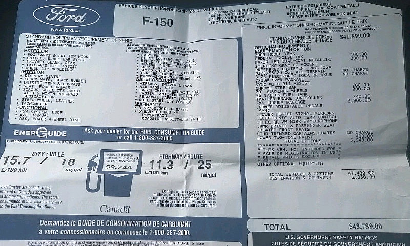 2009 Ford F150 Fx4 S...