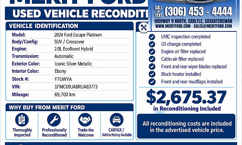 2024 Ford Escape Pla...