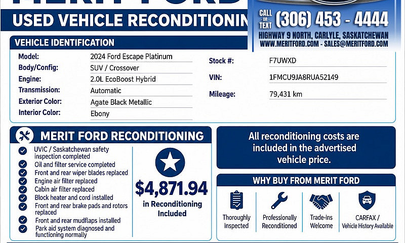 2024 Ford Escape Pla...