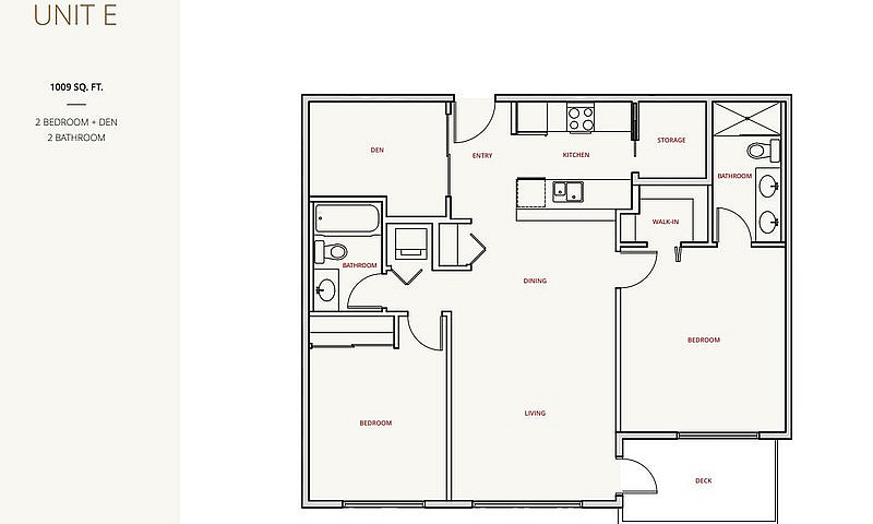 2 Bedroom + Den Apar...