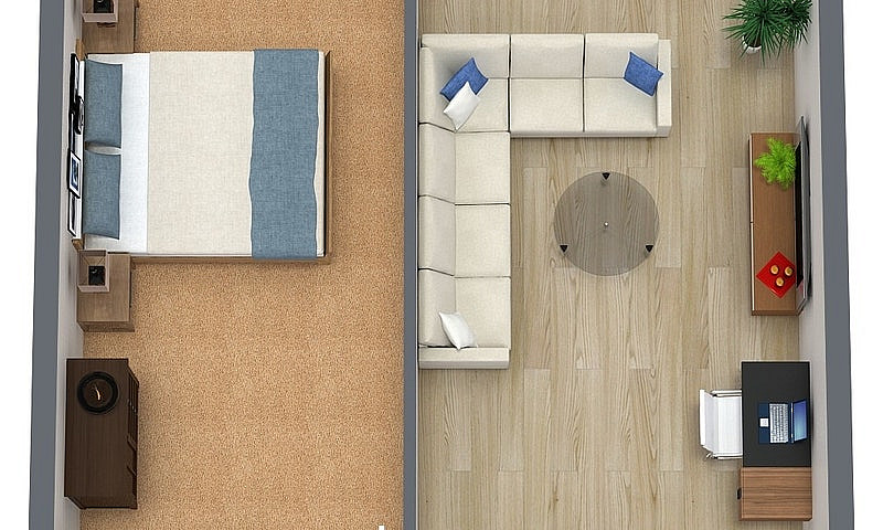 Bright 1-Bdrm With B...