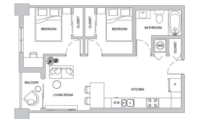 Downtown 2-Bedroom –...