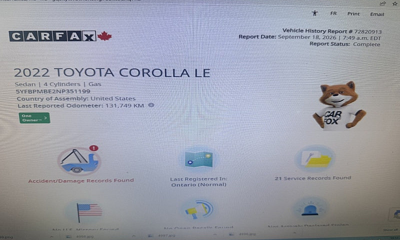 2022 Toyota Corolla ...