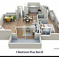 1 Bedroom Plus Den Open  Located 102 River Plate Street Ajax .