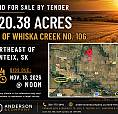 Land Tender - Rm Of Whiska Creek #106 – Ne Of Ponteix, Sk
