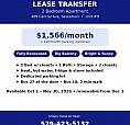 Lease Takeover — Renovated 2 Bedroom Apartment