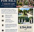 Mount Pleasant Cemetery Toronto – 3 Burial Plots For Sale