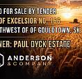 Land For Sale By Tender – Rm Of Excelsior No. 166 –Nw  Gouldtown