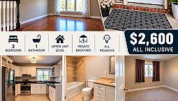 3 Bedroom Main Level For Rent Available Nov 1 2026
