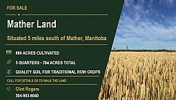 Farmland In Mather, Manitoba