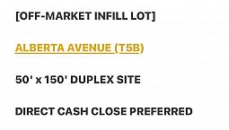 Off-market Infill Opportunity - Alberta Avenue 