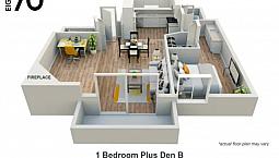 1 Bedroom Plus Den Open  Located 102 River Plate Street Ajax .