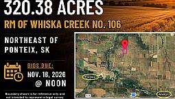 Land Tender - Rm Of Whiska Creek #106 – Ne Of Ponteix, Sk