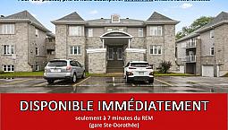 Condo À Vendre - Disponible Dès Maintenant - À 7 Minutes Du Rem