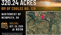 Land For Sale By Tender – Rm Of Coulee No. 136 – Neidpath, Sk