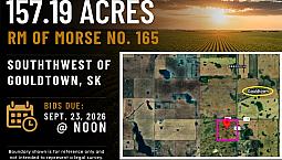 Land For Sale By Tender - Rm Of Morse 165 -  Sw Of Gouldtown