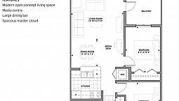 Lowest Rent In The Complex! Modern 1-Bedroom + Large Den Condo