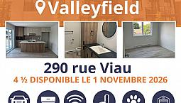 290 Viau, Valleyfield - Beau 4 1/2 $1395/mois