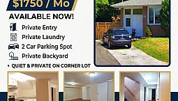 Newmarket 2 Bed +1 Bath Appt (Bsm) $1750/Mo