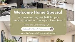 1 Bedroom Apartment - $699 Security Deposit Promo