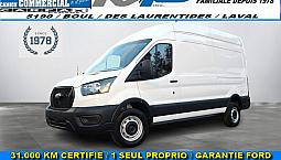 2025 Ford Transit T-250 Cargo Toit Haut / 148wb / 31.000 Km Cert