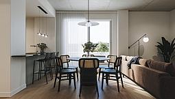 Condo Appartement 2 Chambres 4 1/2 A Louer Triangle-Cdn Ndg Neuf